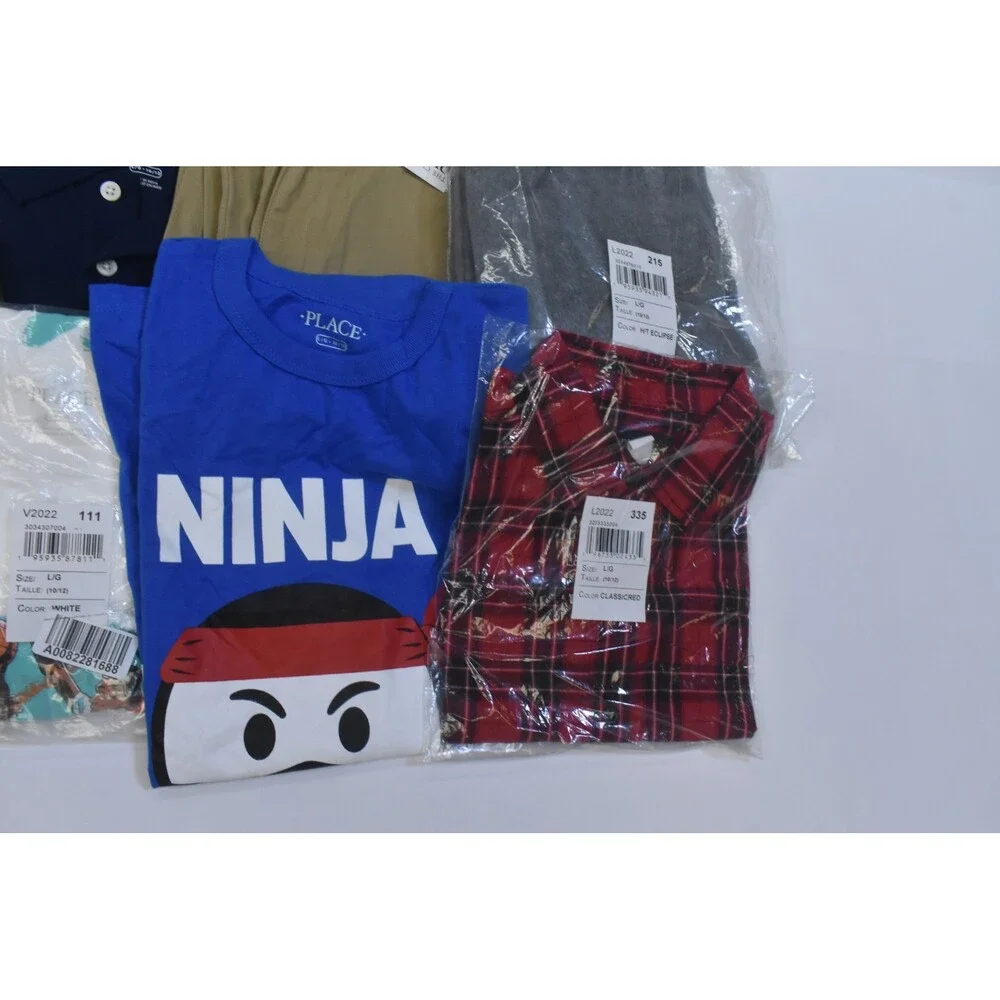 The Childrens Place Bulk Lot Of 10 Boys Size Large 10/12 Mix Season Tops Bottoms